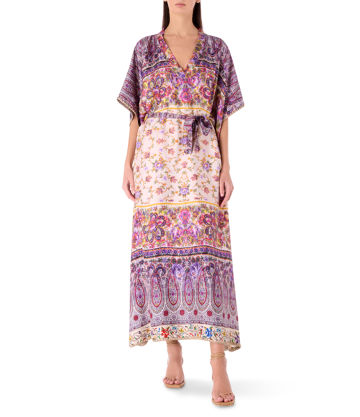 aje belonging flared midi dress Aje Belonging Flared Midi Dress in Electric Rose